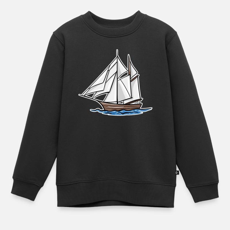 Bateau - Sweat Premium enfant bio - noir