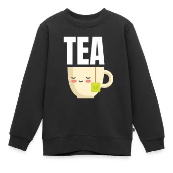 Tee - Kinder Premium Organic Sweatshirt - Schwarz - Vorne - AI Model Kid Female (0cm)