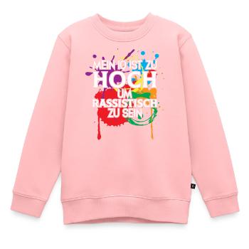 Nationalität Mensch - Gegen Rassismus Deutschland - Kinder Premium Organic Sweatshirt - Rosa - Vorne - AI Model Kid Female (0cm)