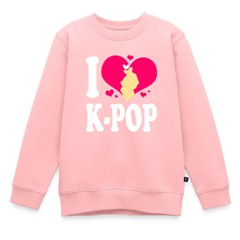 K-Pop - Sweat Premium enfant bio - rose - Devant - AI Model Kid Female (0cm)