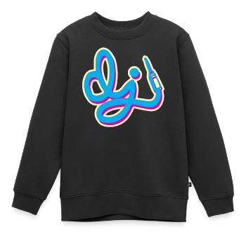 DJ Musik Disk Jockey - Kinder Premium Organic Sweatshirt - Schwarz - Vorne - AI Model Kid Female (0cm)