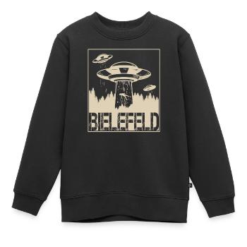 Bielefeld Verschwörung OWL Bielefeld Sprüche - Kinder Premium Organic Sweatshirt - Schwarz - Vorne - AI Model Kid Female (0cm)