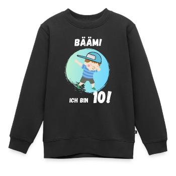 10.Geburtstag für Kinder mit Dabbing Motiv - Kinder Premium Organic Sweatshirt - Schwarz - Vorne - AI Model Kid Female (0cm)