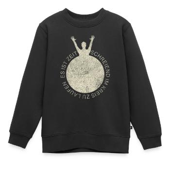 IL EST TEMPS DE TOURNER EN ROND EN HURLANT - Sweat Premium enfant bio - noir - Devant - AI Model Kid Female (0cm)