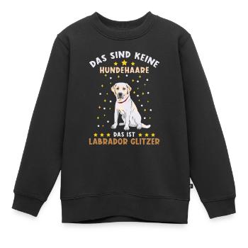 Labrador Glitzer - Kinder Premium Organic Sweatshirt - Schwarz - Vorne - AI Model Kid Female (0cm)