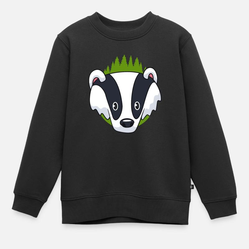 Dachs - Kinder Premium Organic Sweatshirt - Schwarz