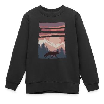 Fuchs Waldtier Geschenk - Kinder Premium Organic Sweatshirt - Schwarz - Vorne - AI Model Kid Female (0cm)