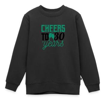 30 anniversaire Ü30 30 | 30s Birthday 30 - Sweat Premium enfant bio - noir - Devant - AI Model Kid Female (0cm)