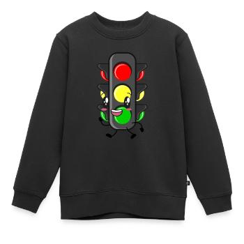 Feu de circulation Permis de conduire - Sweat Premium enfant bio - noir - Devant - AI Model Kid Female (0cm)