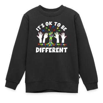Autisme Conscience - Sweat Premium enfant bio - noir - Devant - AI Model Kid Female (0cm)