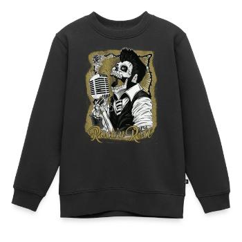 rocknroll - Kinder Premium Organic Sweatshirt - Schwarz - Vorne - AI Model Kid Female (0cm)
