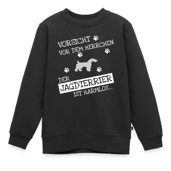 Jagdterrier Terrier Jagdhund - Kinder Premium Organic Sweatshirt - Schwarz - Vorne - AI Model Kid Female (0cm)