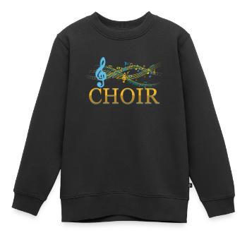 Clef Chor Musik Noten Chor Chor Singen Geschenk - Kinder Premium Organic Sweatshirt - Schwarz - Vorne - AI Model Kid Female (0cm)