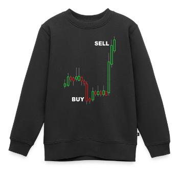 Bourse - Sweat Premium enfant bio - noir - Devant - AI Model Kid Female (0cm)