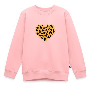 Leopard Endes - Kinder Premium Organic Sweatshirt - Rosa - Vorne - AI Model Kid Female (0cm)