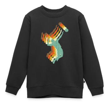 Volleyball Retro Style - Kinder Premium Organic Sweatshirt - Schwarz - Vorne - AI Model Kid Female (0cm)