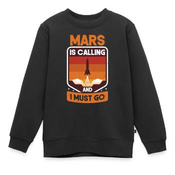 Mars - Kinder Premium Organic Sweatshirt - Schwarz - Vorne - AI Model Kid Female (0cm)