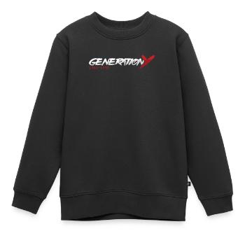 Generation Y Generation Z Boomer Millenials Gift - Kids Premium Organic Sweatshirt - black - Front - AI Model Kid Female (0cm)