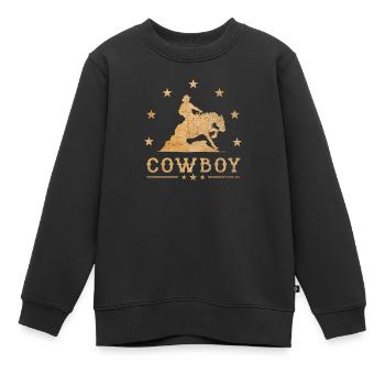 Westernreiten Reining Reiter Pferdeliebe Geschenk - Kinder Premium Organic Sweatshirt - Schwarz - Vorne - AI Model Kid Female (0cm)