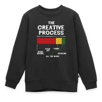 Grafiker Designerin Grafik Designer Künstlerin - Kinder Premium Organic Sweatshirt - Schwarz - Vorne - AI Model Kid Female (0cm)