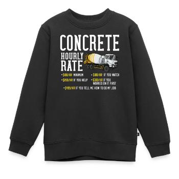 Fahrmischer Betonmischer Beton Baustelle - Kinder Premium Organic Sweatshirt - Schwarz - Vorne - AI Model Kid Female (0cm)