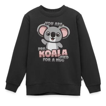Koala Umarmung - Kinder Premium Organic Sweatshirt - Schwarz - Vorne - AI Model Kid Female (0cm)
