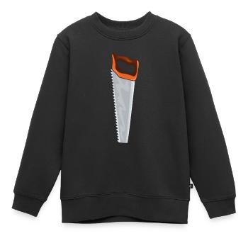 Scie Artisans Outil - Sweat Premium enfant bio - noir - Devant - AI Model Kid Female (0cm)