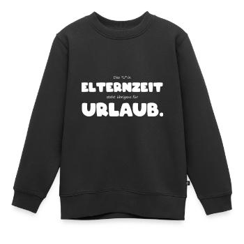 Elternzeit frischgebacken Papa Kollege Geschenk - Kinder Premium Organic Sweatshirt - Schwarz - Vorne - AI Model Kid Female (0cm)