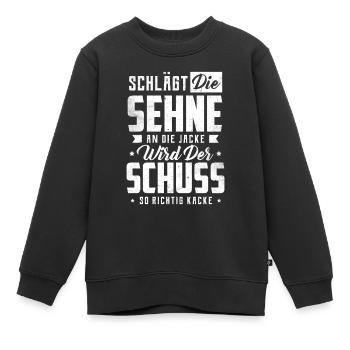 Bogenschießen - Kinder Premium Organic Sweatshirt - Schwarz - Vorne - AI Model Kid Female (0cm)