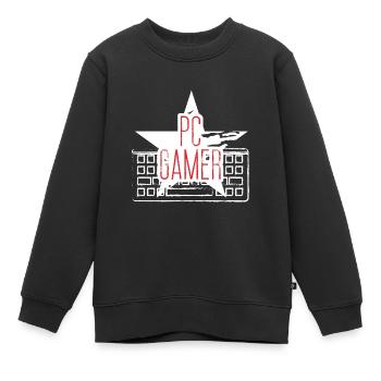 PC Gamer - Sweat Premium enfant bio - noir - Devant - AI Model Kid Female (0cm)