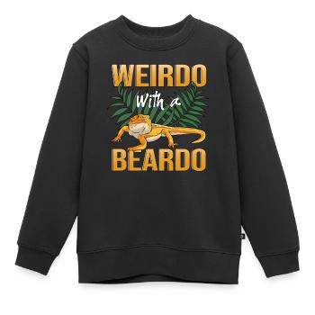Echse Terrarium Bartagame Haustier Echsenbesitzer - Kinder Premium Organic Sweatshirt - Schwarz - Vorne - AI Model Kid Female (0cm)
