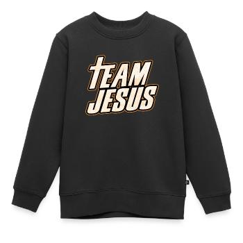 Team Jesus Christ God Faith Religion Prayer Gift - Kids Premium Organic Sweatshirt - black - Front - AI Model Kid Female (0cm)