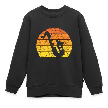 Blasmusik Saxophon - Kinder Premium Organic Sweatshirt - Schwarz - Vorne - AI Model Kid Female (0cm)