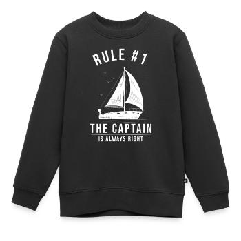 Voilier cadeau voilier voilier - Sweat Premium enfant bio - noir - Devant - AI Model Kid Female (0cm)