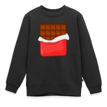 Schokolade - Kinder Premium Organic Sweatshirt - Schwarz - Vorne - AI Model Kid Female (0cm)