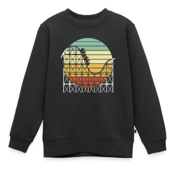 Achterbahn - Kinder Premium Organic Sweatshirt - Schwarz - Vorne - AI Model Kid Female (0cm)