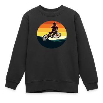 Fahrrad BMX Mountenbike Bike Radrennen Radsport - Kinder Premium Organic Sweatshirt - Schwarz - Vorne - AI Model Kid Female (0cm)