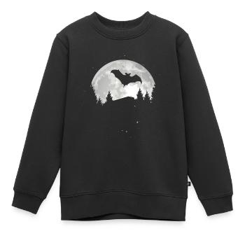 Bat - Kids Premium Organic Sweatshirt - black - Front - AI Model Kid Female (0cm)