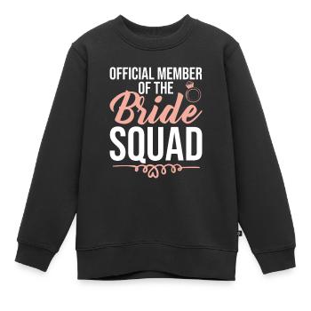 Bride Squad Member - Sweat Premium enfant bio - noir - Devant - AI Model Kid Female (0cm)