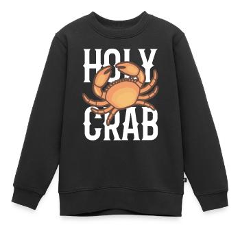 Crabe Holy Crab - Sweat Premium enfant bio - noir - Devant - AI Model Kid Female (0cm)