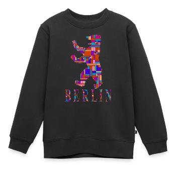 Berlin T-Shirt - Berlin Bär Shirt - I Love - Sweat Premium enfant bio - noir - Devant - AI Model Kid Female (0cm)