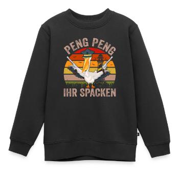 Moin Nordsee Ostfriesland - Kinder Premium Organic Sweatshirt - Schwarz - Vorne - AI Model Kid Female (0cm)