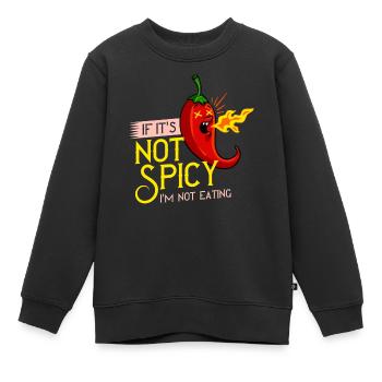 Piment piquant Jalapeno Habanero Poivre - Sweat Premium enfant bio - noir - Devant - AI Model Kid Female (0cm)