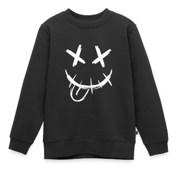S’en sortir avec la langue - Sweat Premium enfant bio - noir - Devant - AI Model Kid Female (0cm)