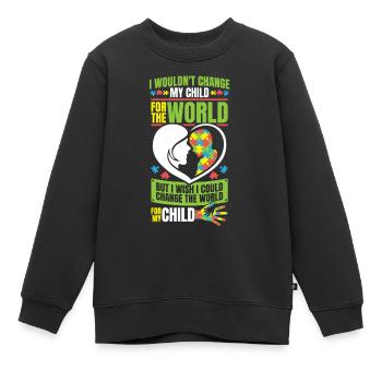 Autisme Conscience - Sweat Premium enfant bio - noir - Devant - AI Model Kid Female (0cm)