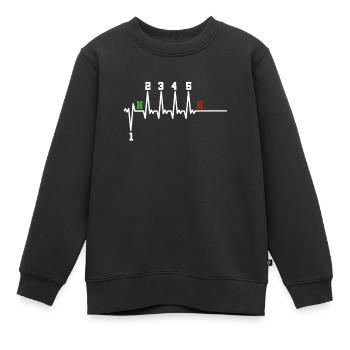 1n23456 Motorrad Gangschaltung Motorradfahrer - Kinder Premium Organic Sweatshirt - Schwarz - Vorne - AI Model Kid Female (0cm)