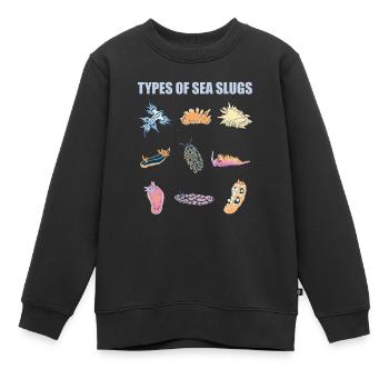 escargots de mer limacent les animaux de l’océan - Sweat Premium enfant bio - noir - Devant - AI Model Kid Female (0cm)