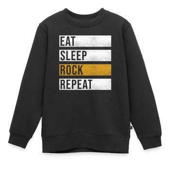 Rock Spruch lustig Rocker - Kinder Premium Organic Sweatshirt - Schwarz - Vorne - AI Model Kid Female (0cm)