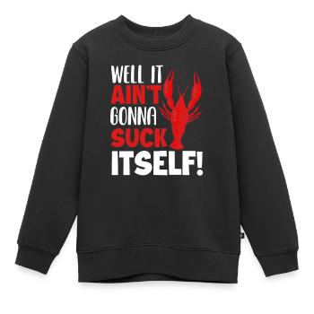 Langusten Lutschen Meerestier Languste - Kinder Premium Organic Sweatshirt - Schwarz - Vorne - AI Model Kid Female (0cm)