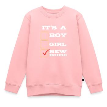 Propriétaire propriétaire propriétaire de maison cadeau maison - Sweat Premium enfant bio - rose - Devant - AI Model Kid Female (0cm)